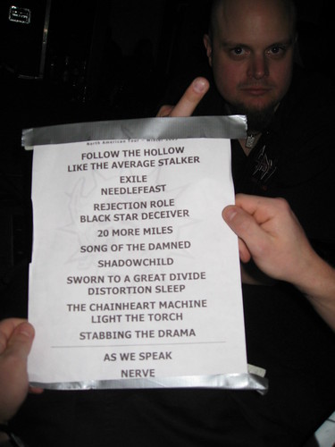 Soilworks Setlist with giving me the finger